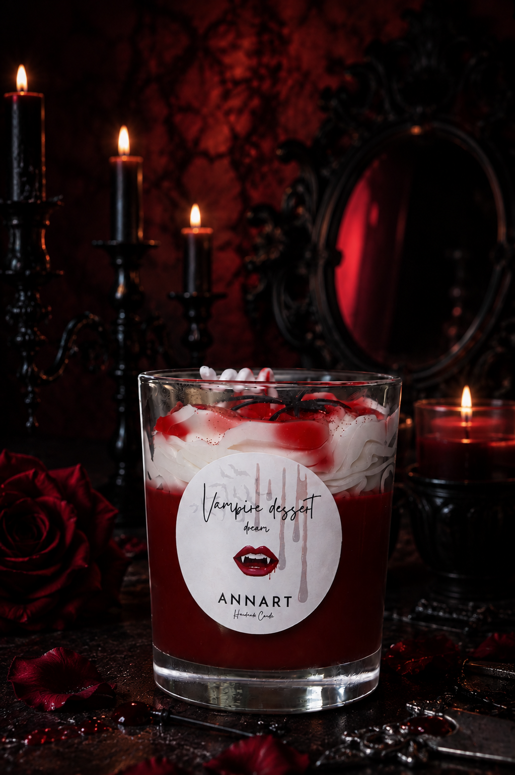 Vampir-Dessertkerze