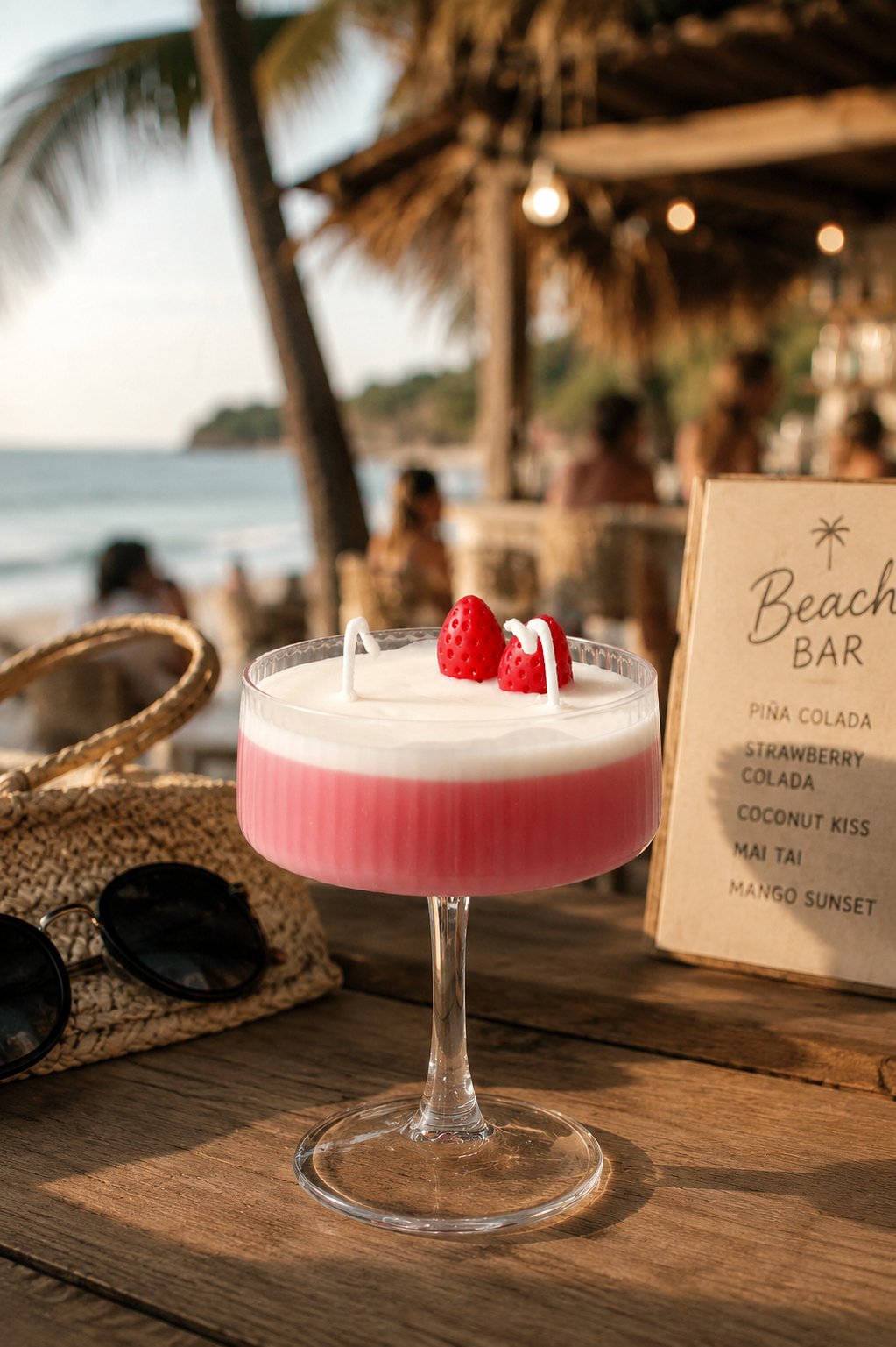 Erdbeer-Colada-Kerze