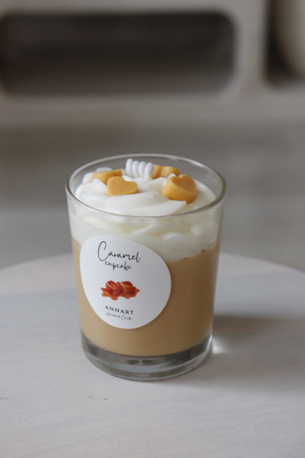 Caramel Cupcake Kerze